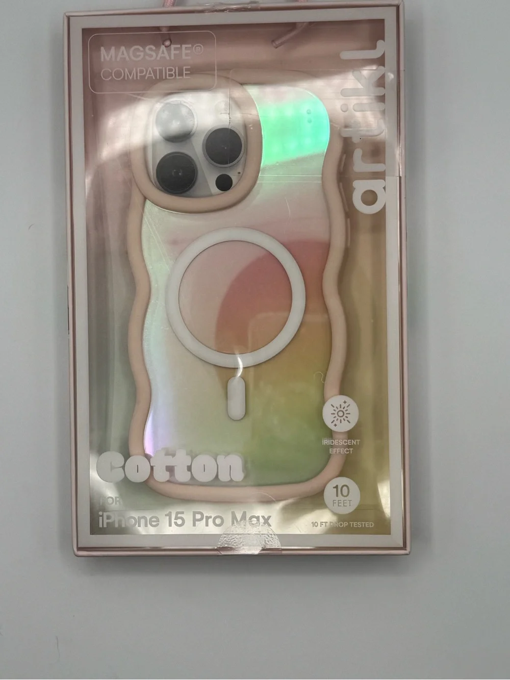 ArtTik Cotton Pink iPhone 15 Pro Max Case - MagSafe Compatible